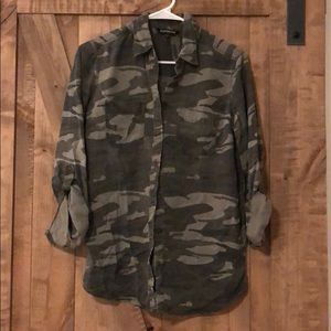 Camo button down shirt
